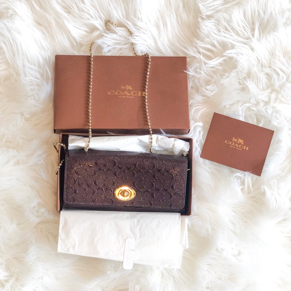 COACH - authentic envelop chain wallet